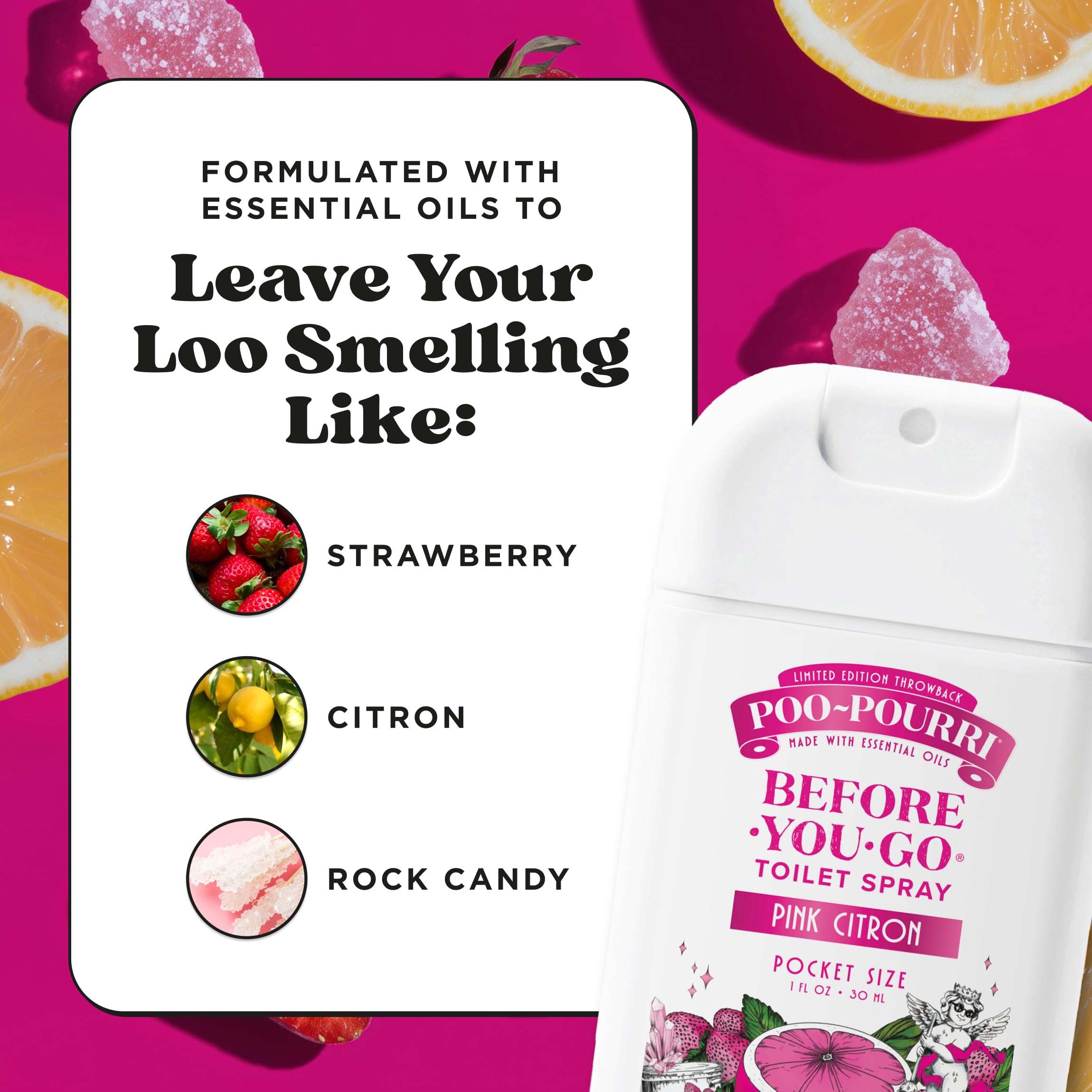 Plant-based essential oils used in Poo-Pourri Pink Citron