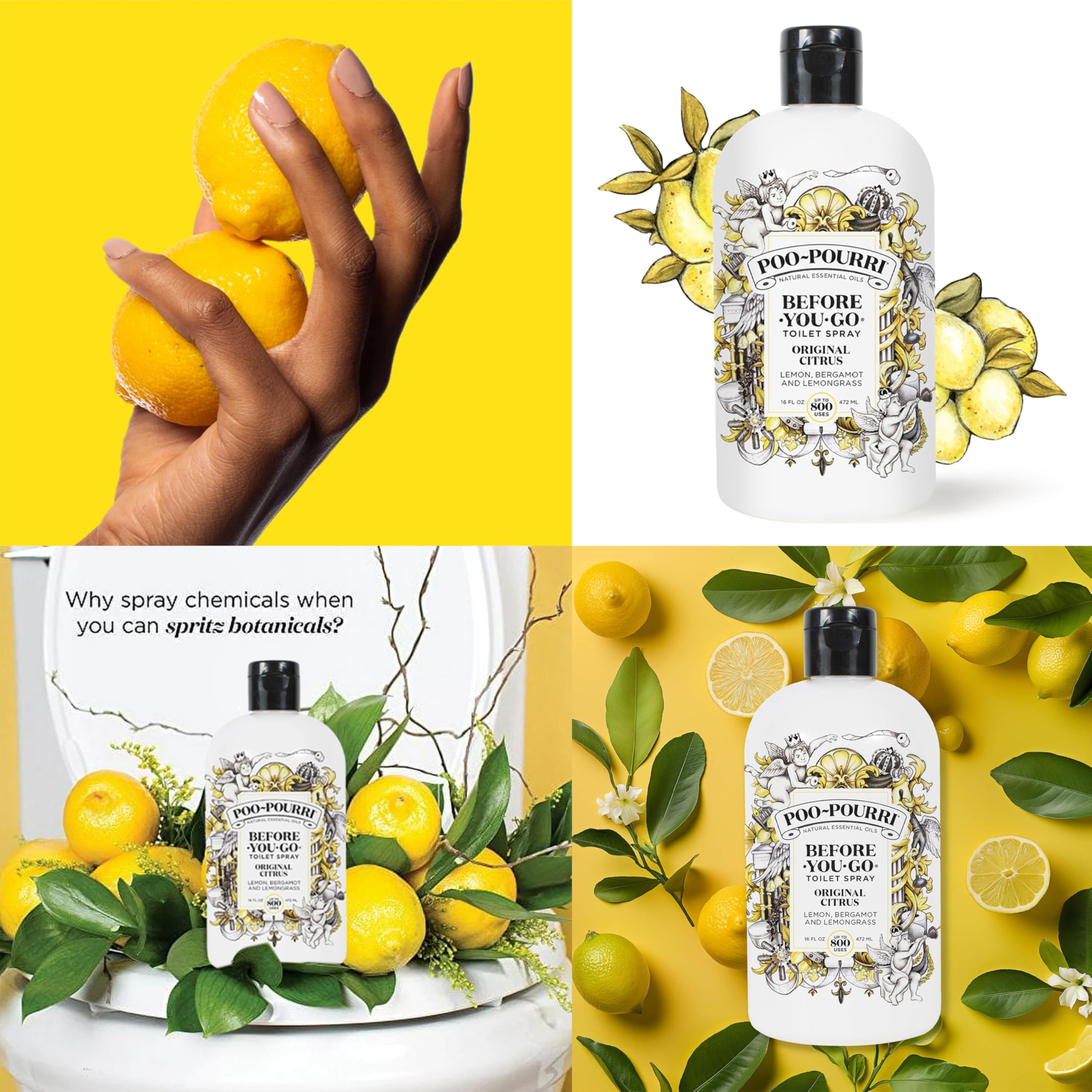 Poo-Pourri Original label detail helps confirm scent at a glance.
