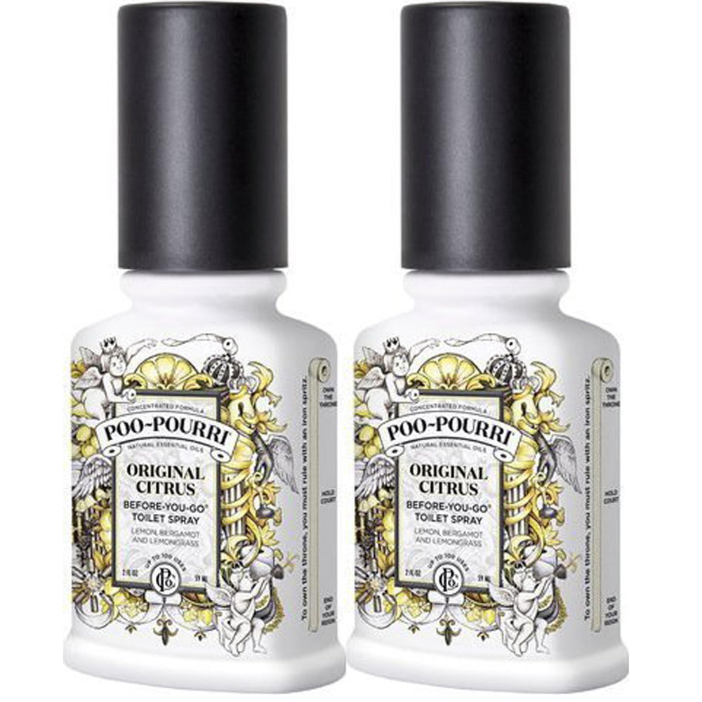 Poo-Pourri Original spray bottle front view showing pre-odor protection