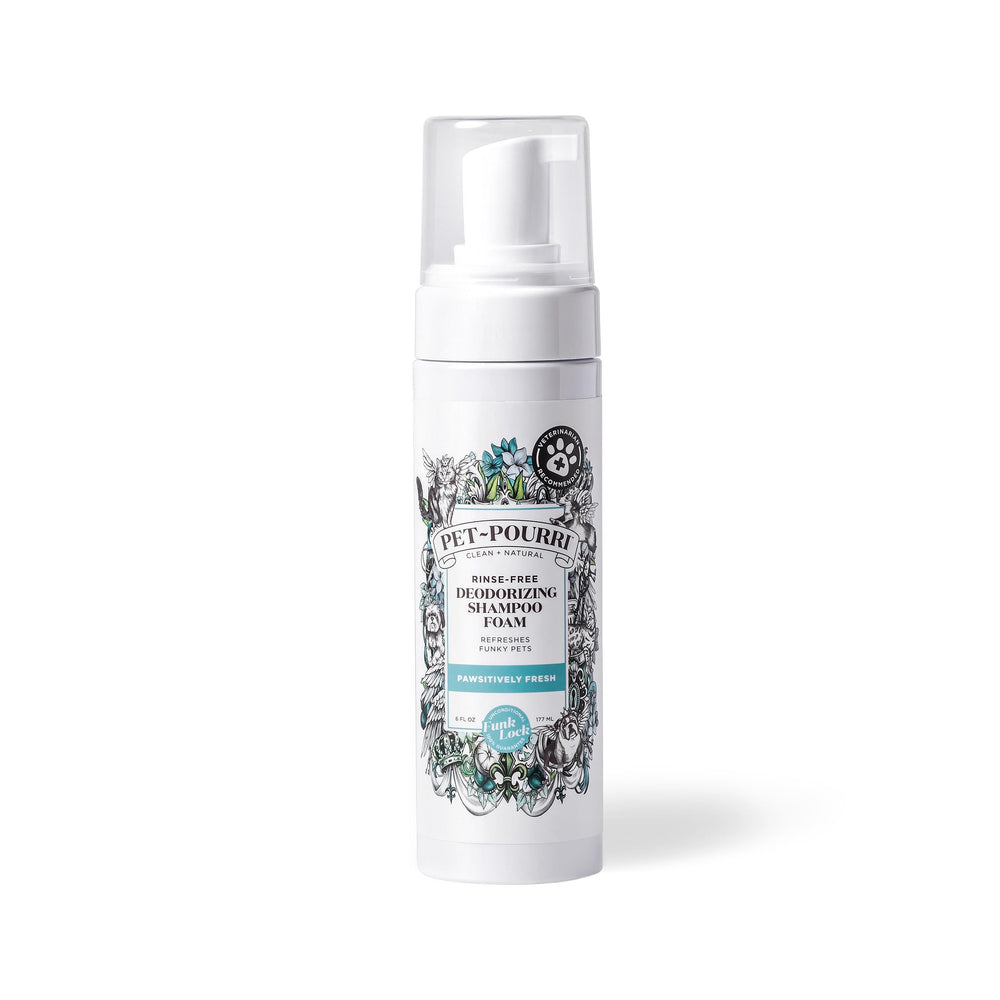 Poo-Pourri rinse-free pet shampoo bottle pour for quick refresh after adventures