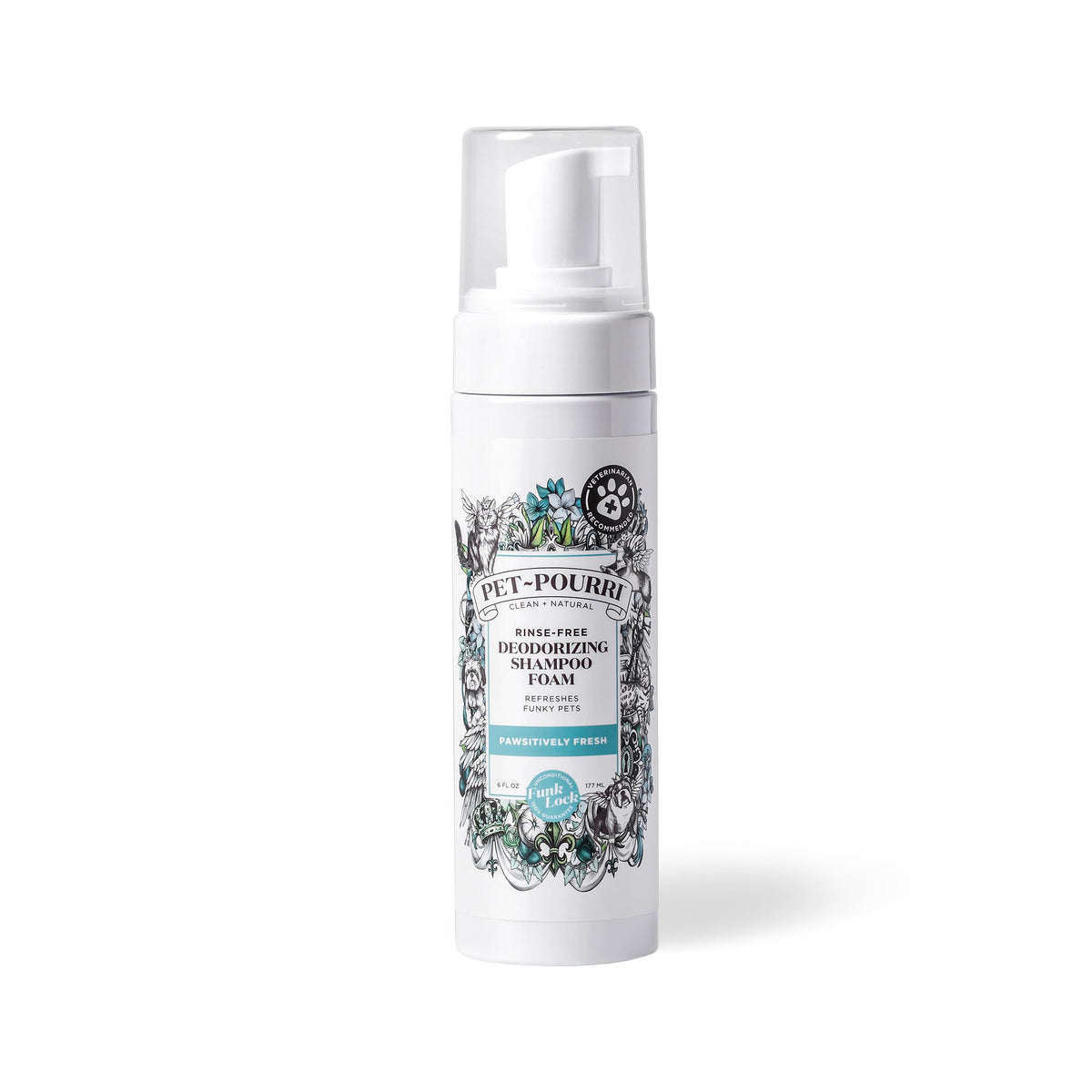 Poo-Pourri rinse-free pet shampoo bottle pour for quick refresh after adventures