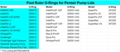 Pool Ruler IntelliFlo lid O-ring compatible for easy maintenance