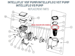 Pool Ruler WhisperFlo lid O-ring compatibility supports reliable operation