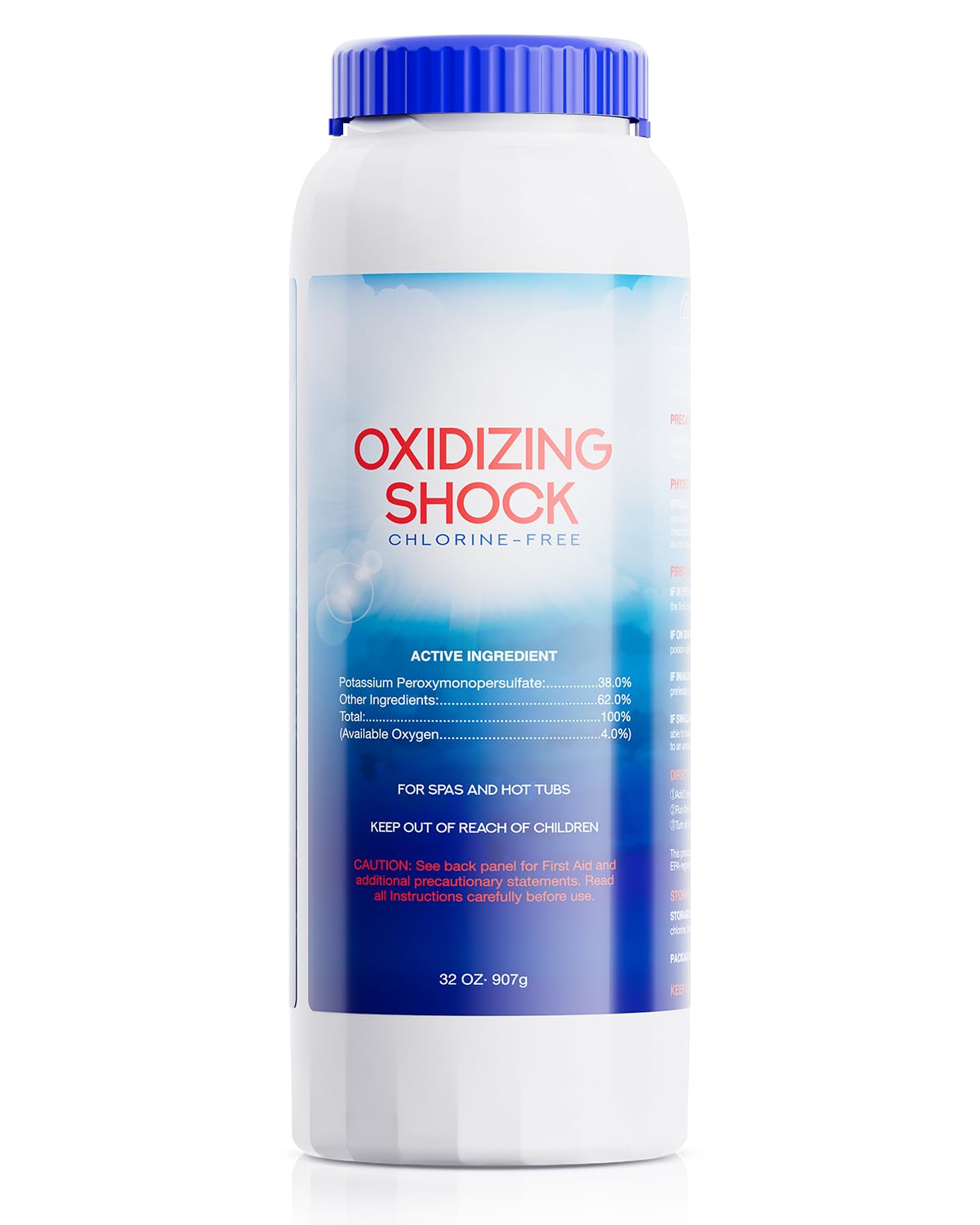 POOLHOUR 32oz chlorine-free oxidizing shock bottle for easy spa maintenance