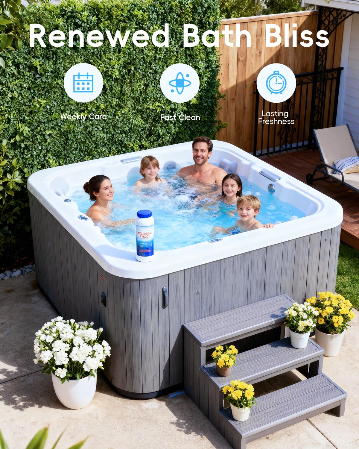 POOLHOUR gentle equipment care emphasizing compatibility with spa components