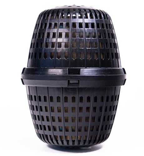 PoolRx black unit in pump basket showing simple maintenance.