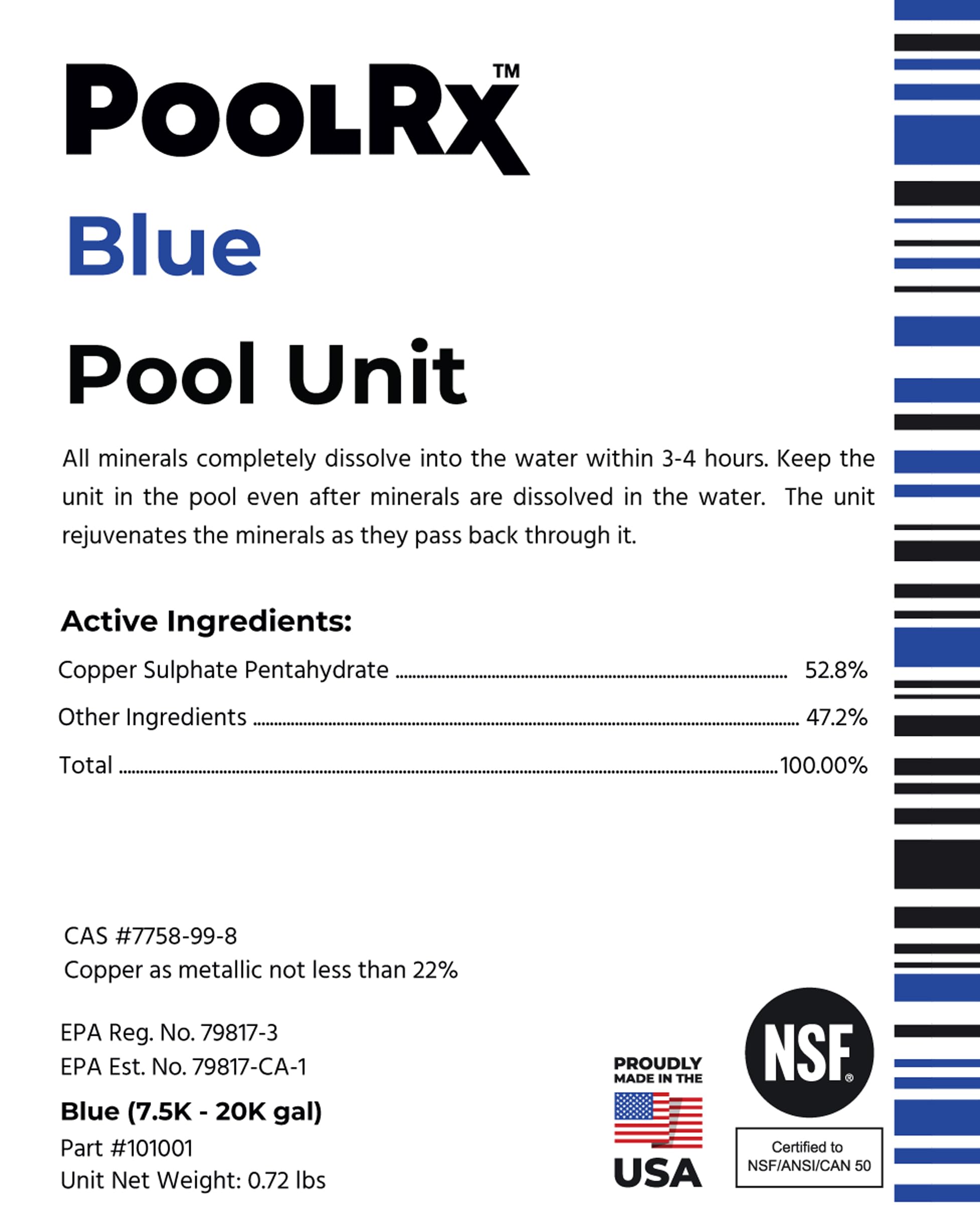 PoolRx Pool Unit 101001 long-term outdoor pool protection.