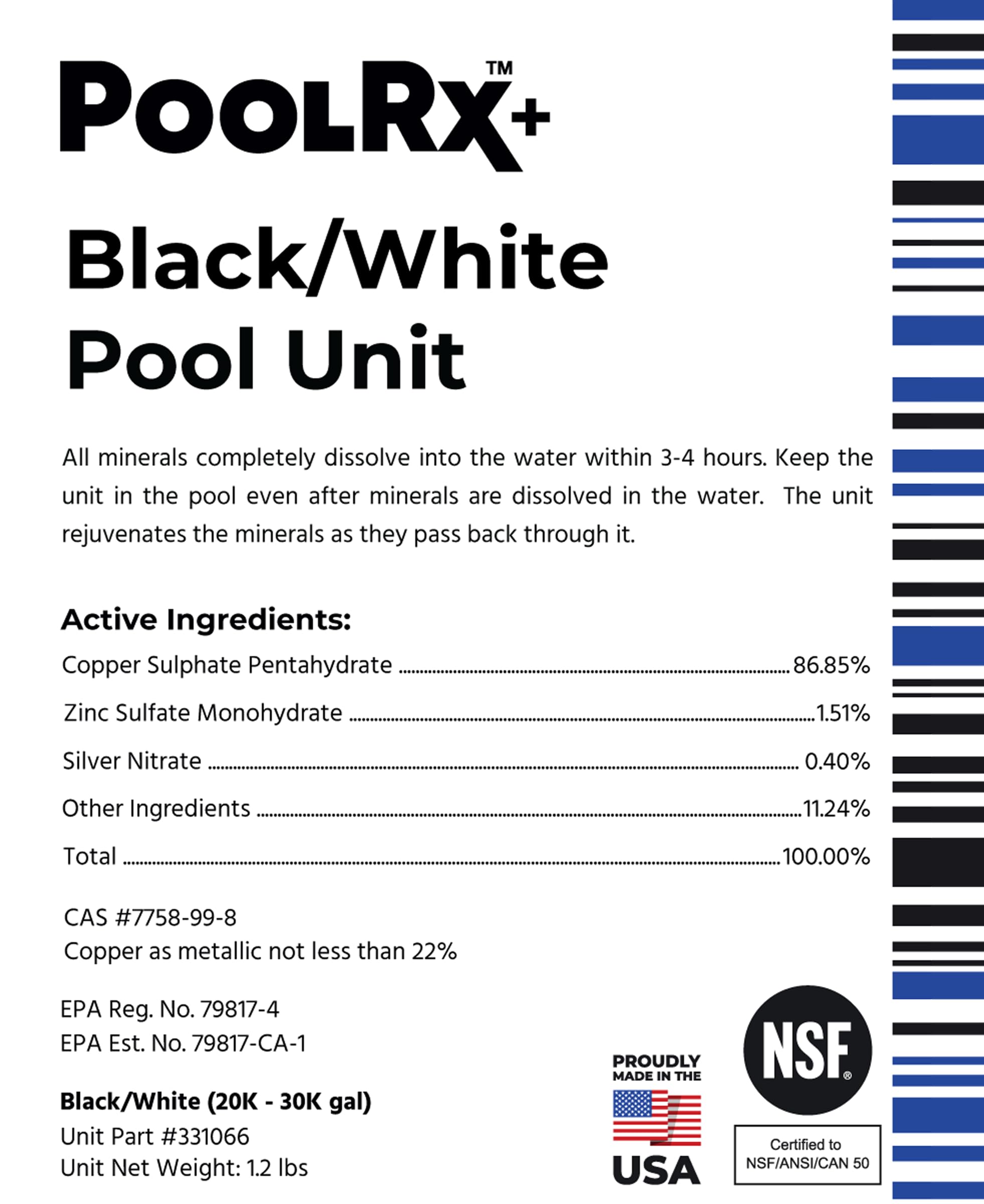 PoolRX+ pool unit delivers up to six months of service