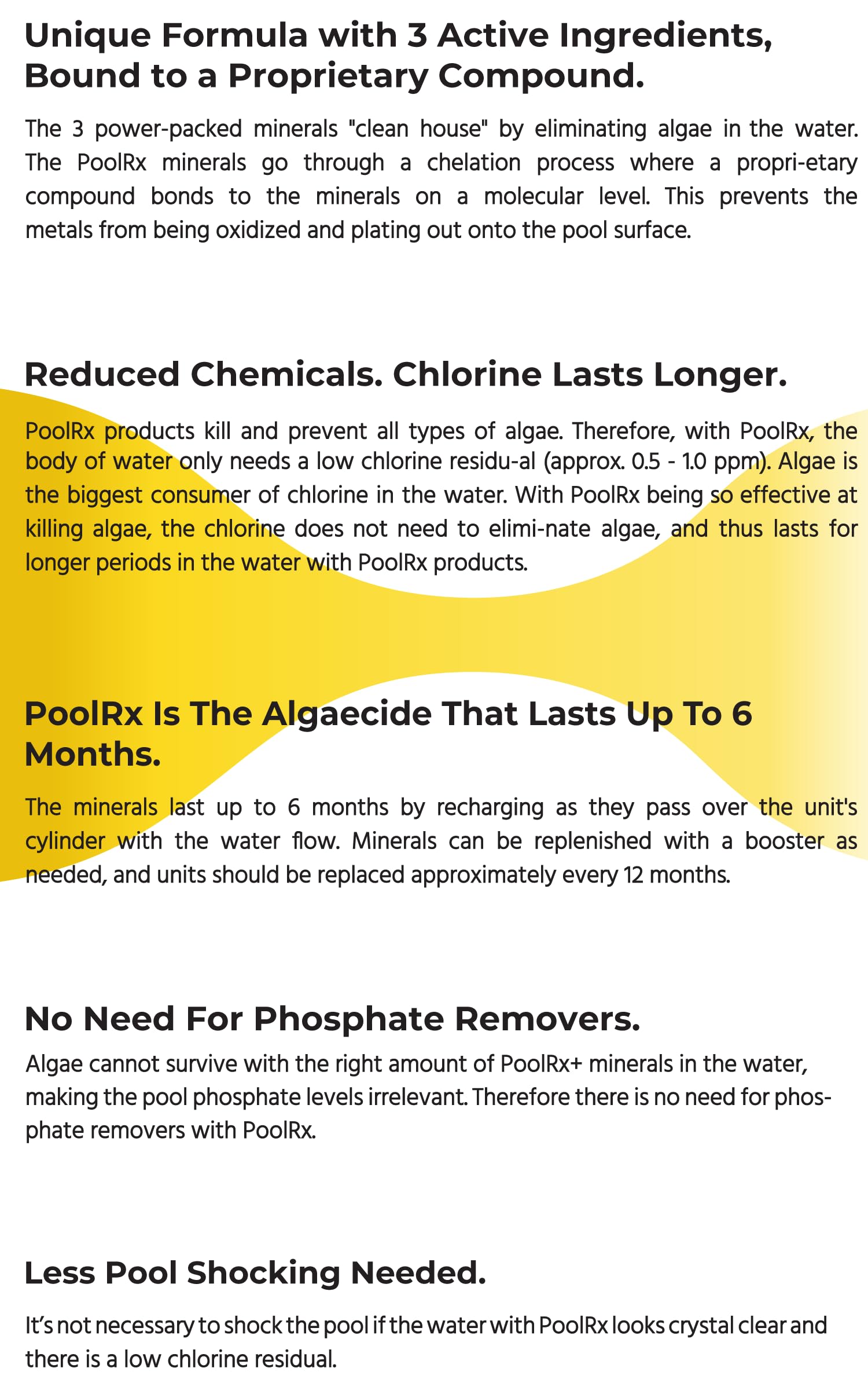 PoolRX+ pool unit eliminating algae in a shaded backyard pool