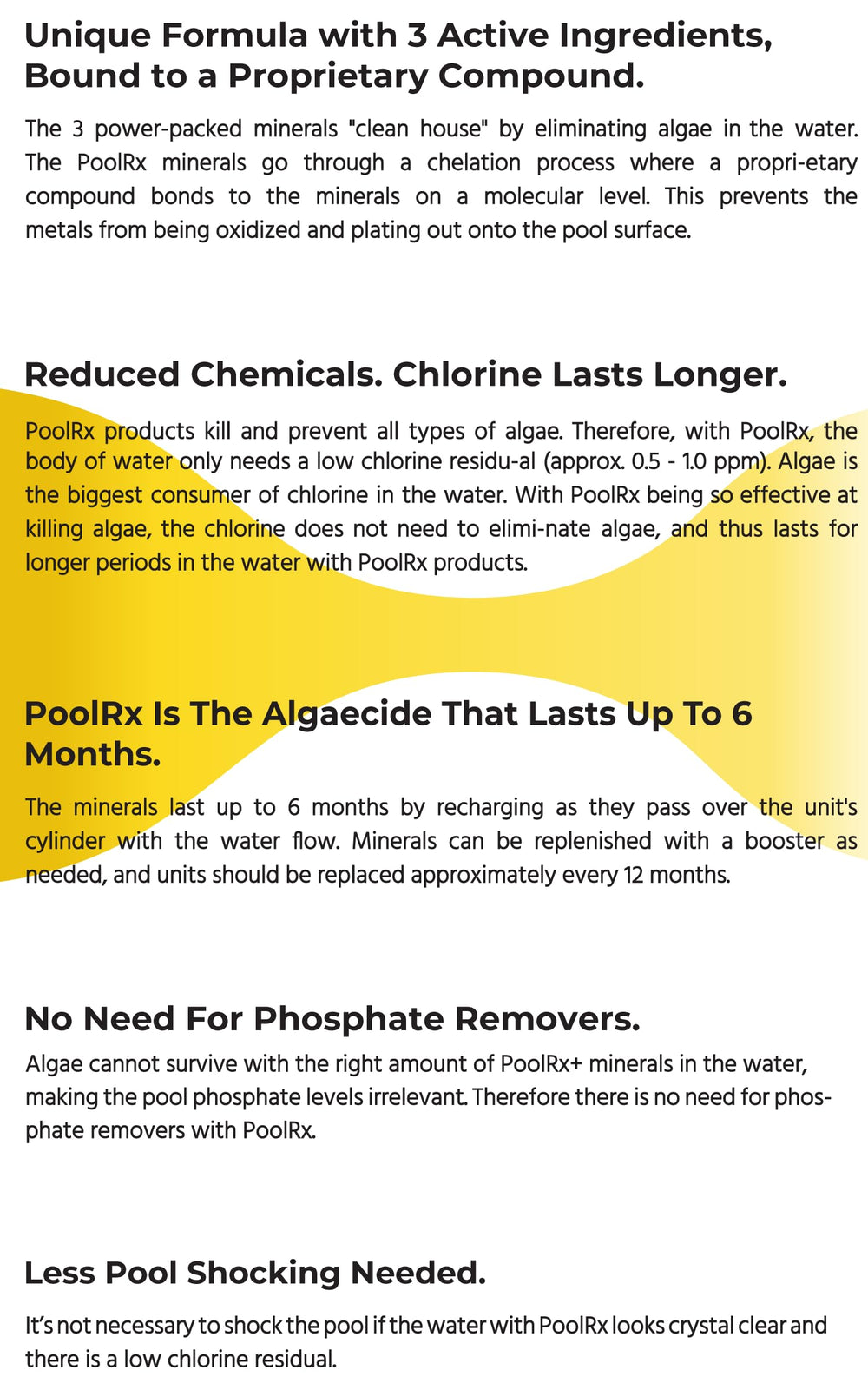 PoolRX+ pool unit eliminating algae in a shaded backyard pool