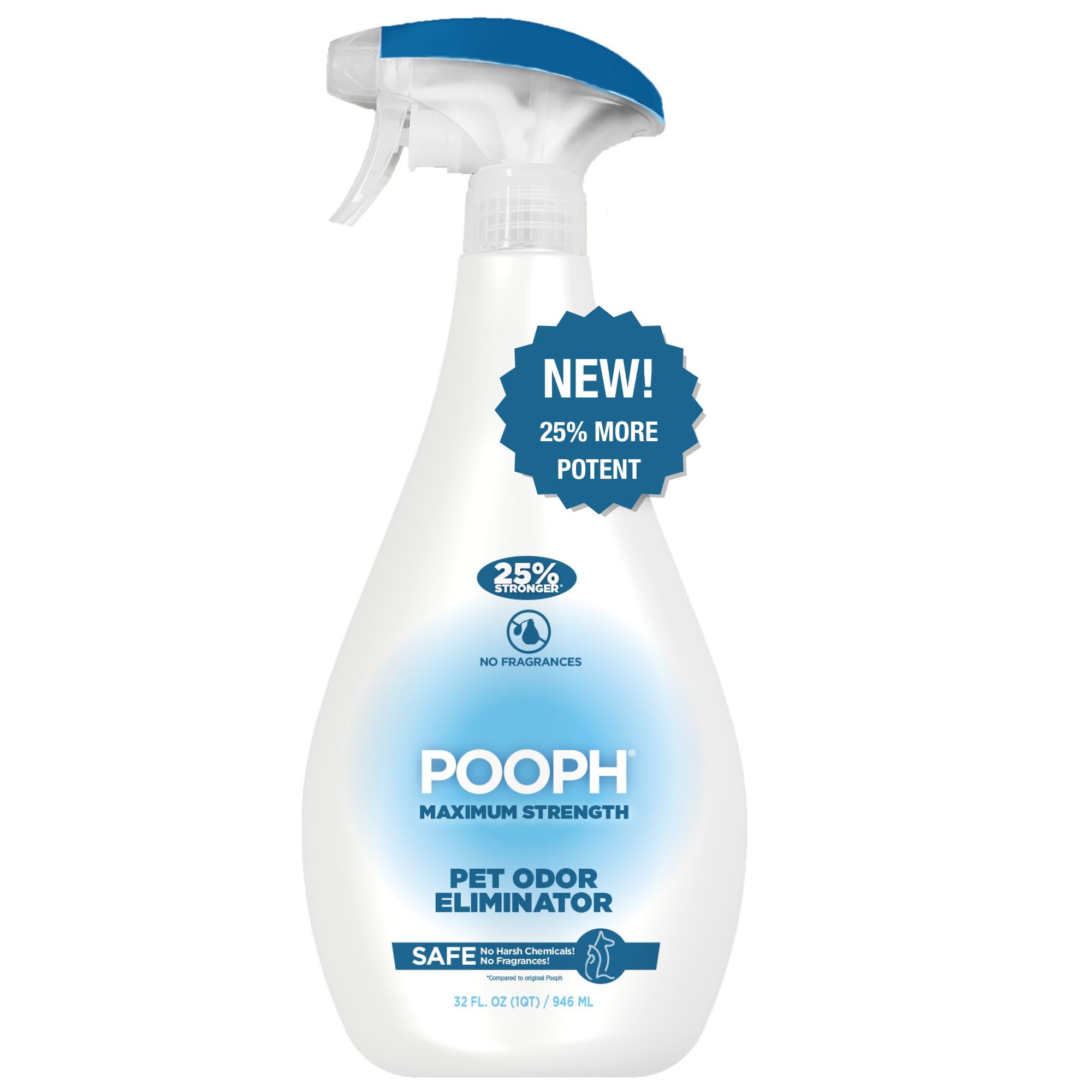 POOPH maximum strength 32oz bottle for powerful pet odor control.