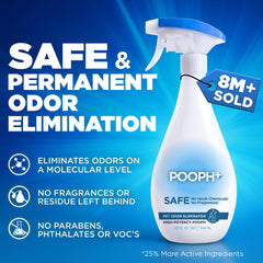 POOPH 32oz mist-dispense shows easy room odor neutralization.