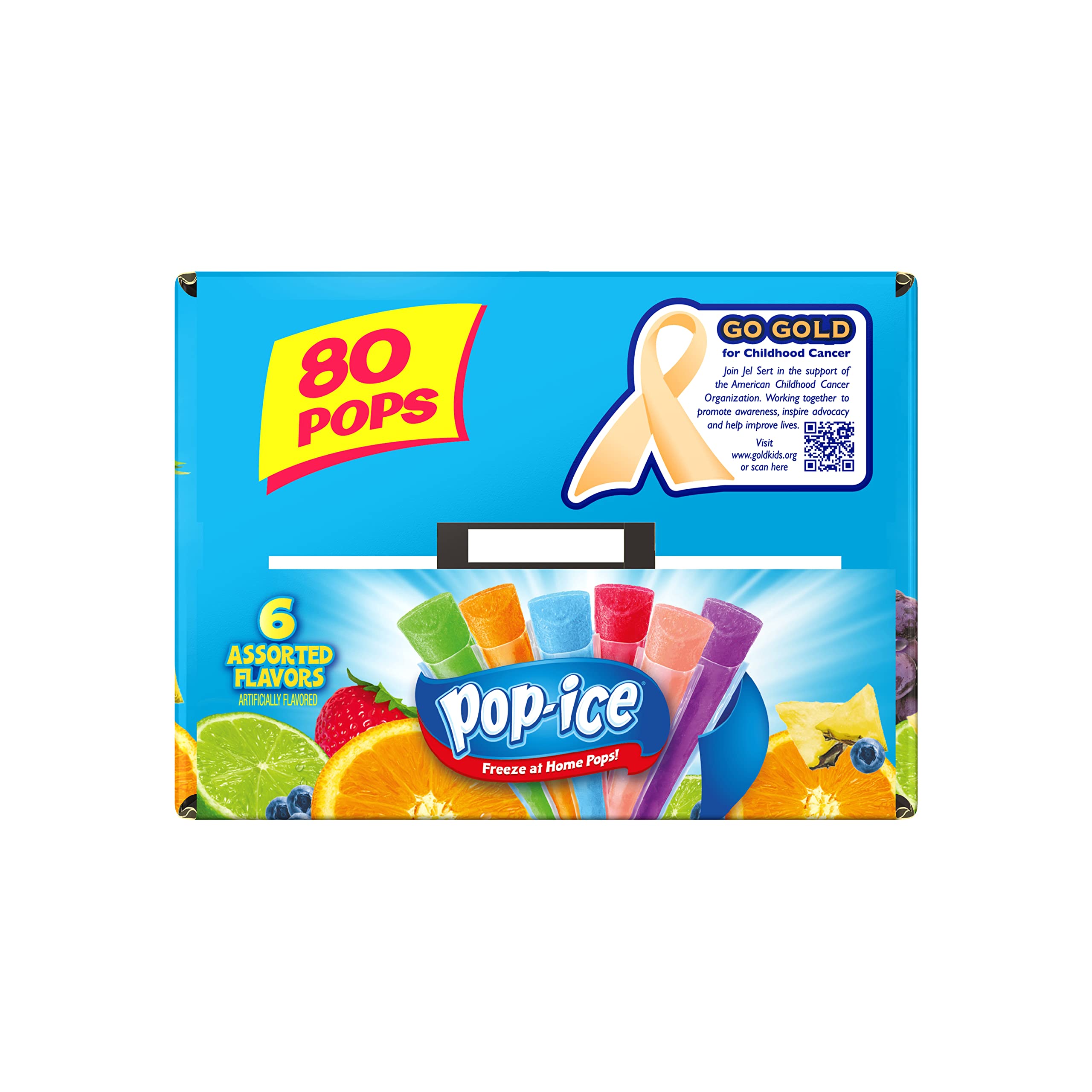 Pop Ice tropical punch popsicle for a bright, fruity bite.