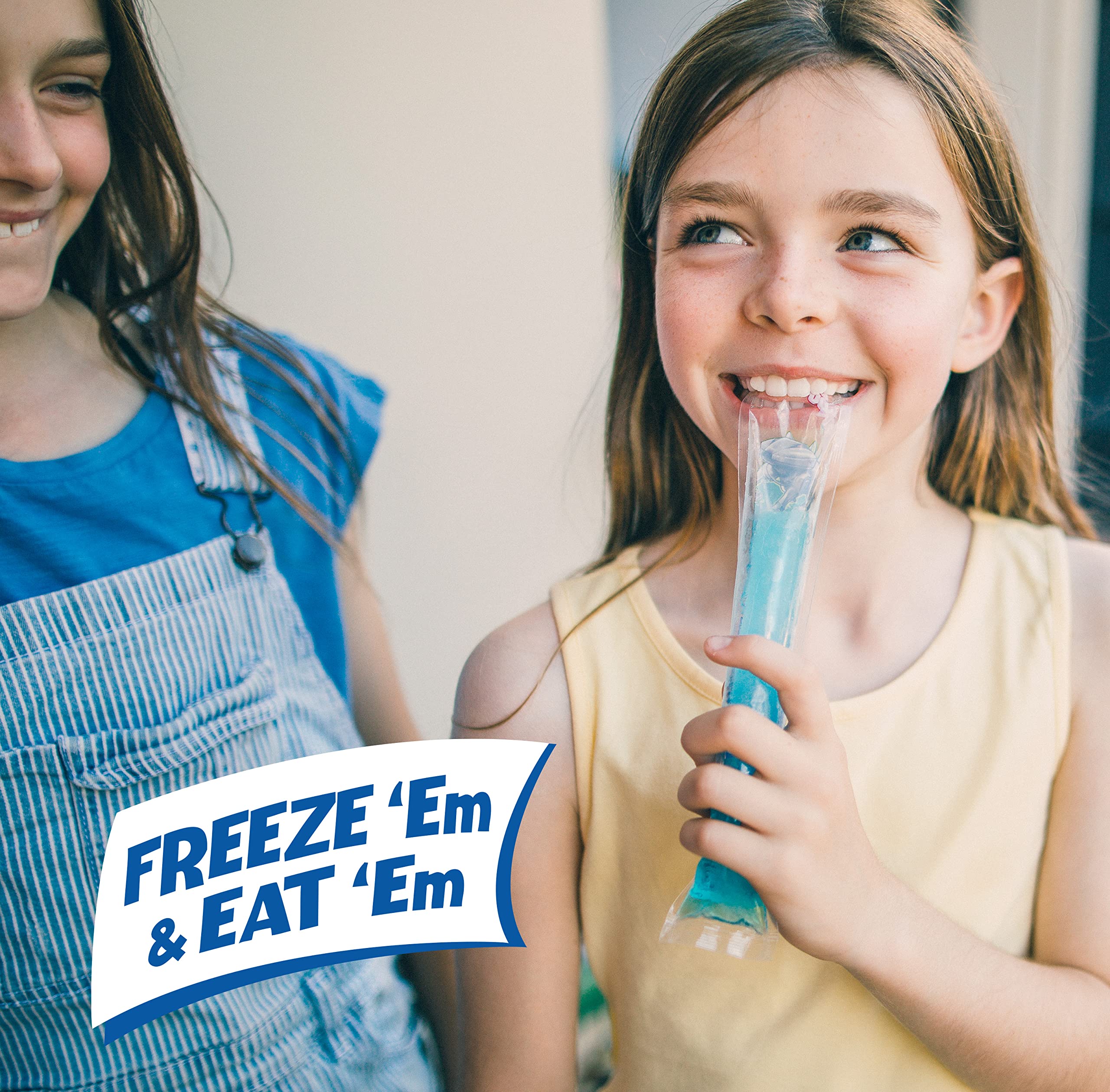 Pop Ice lemon-lime flavor popsicle for refreshing, zippy taste.