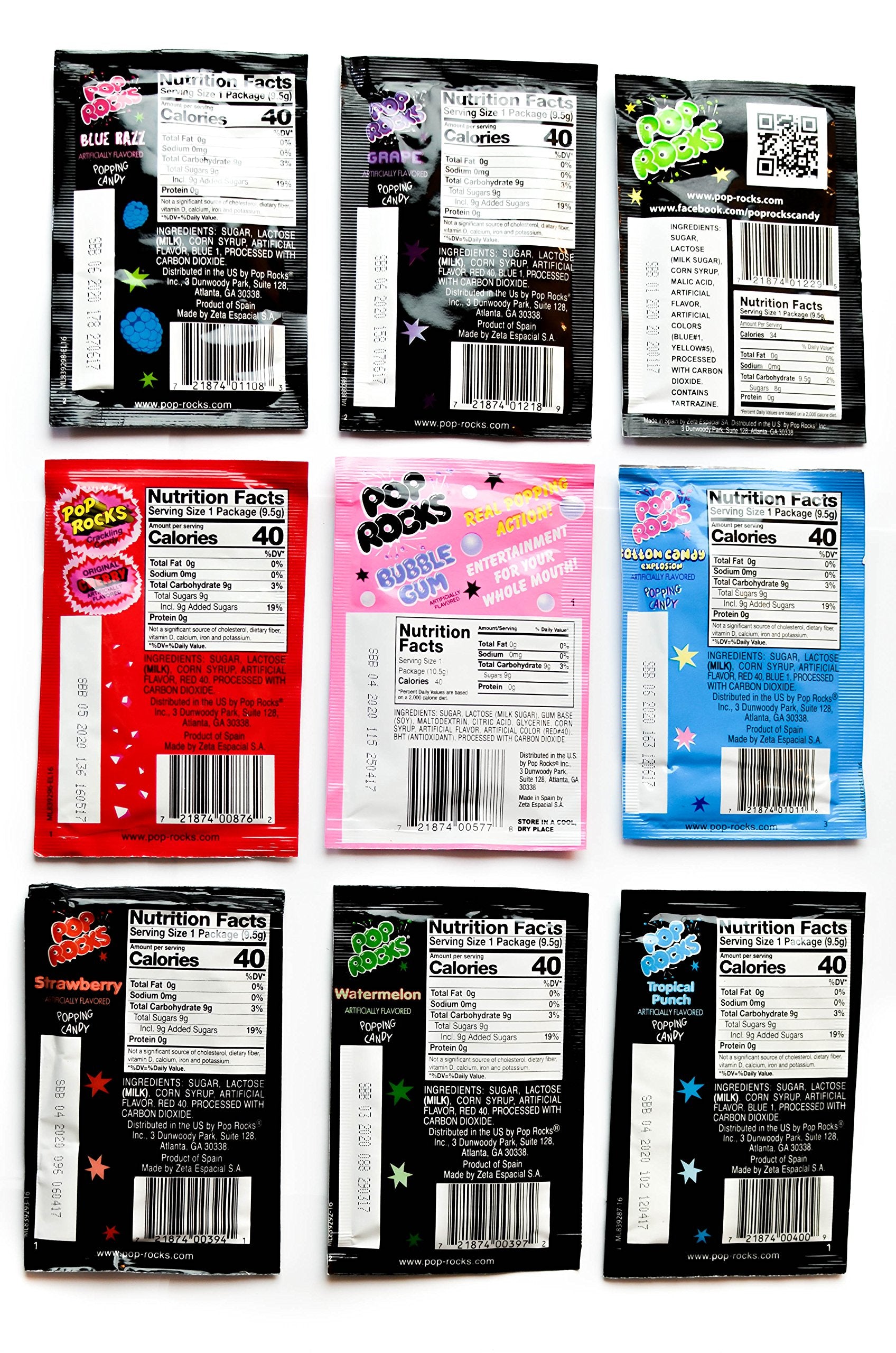 Close-up of Pop Rocks flavors highlighting popping texture and nostalgic candy experience.