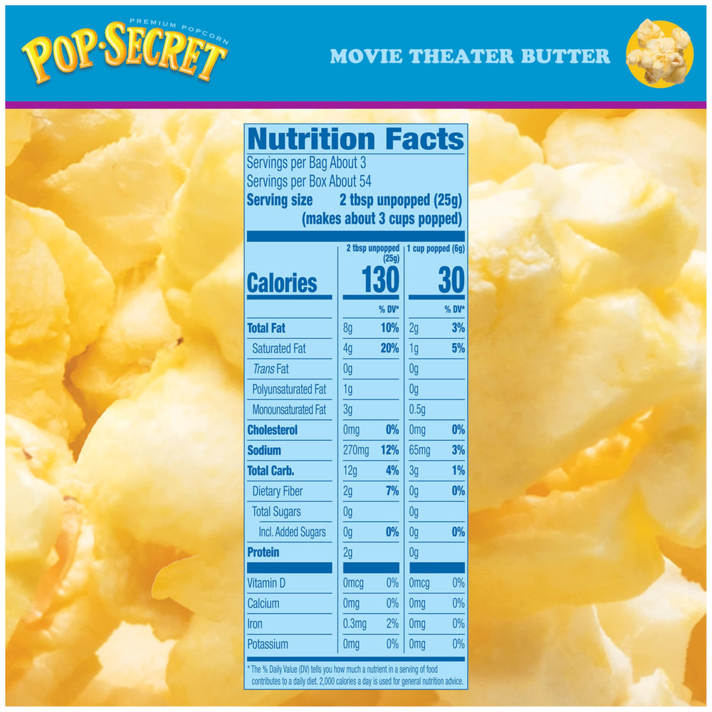Pop Secret Movie Theater Butter bag open, ready to pop.