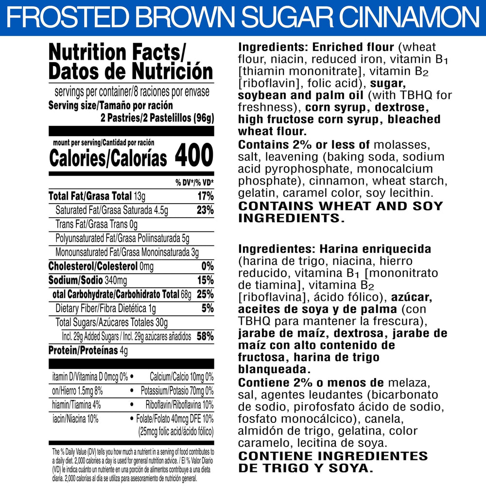 Pop-Tarts Frosted Brown Sugar Cinnamon pouch for grab-and-go snack