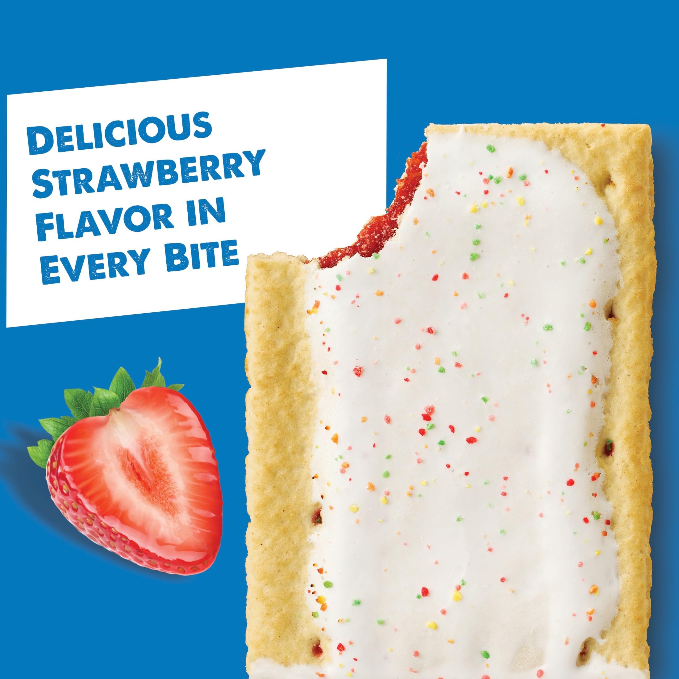 Pop-Tarts Frosted Strawberry lunchbox scene, kid friendly snack