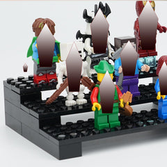 PopBricks snap-together display shelf offers tool-free assembly and portability.
