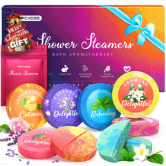POPCHOSE lavender shower steamer for calming aromatherapy during daily showers.