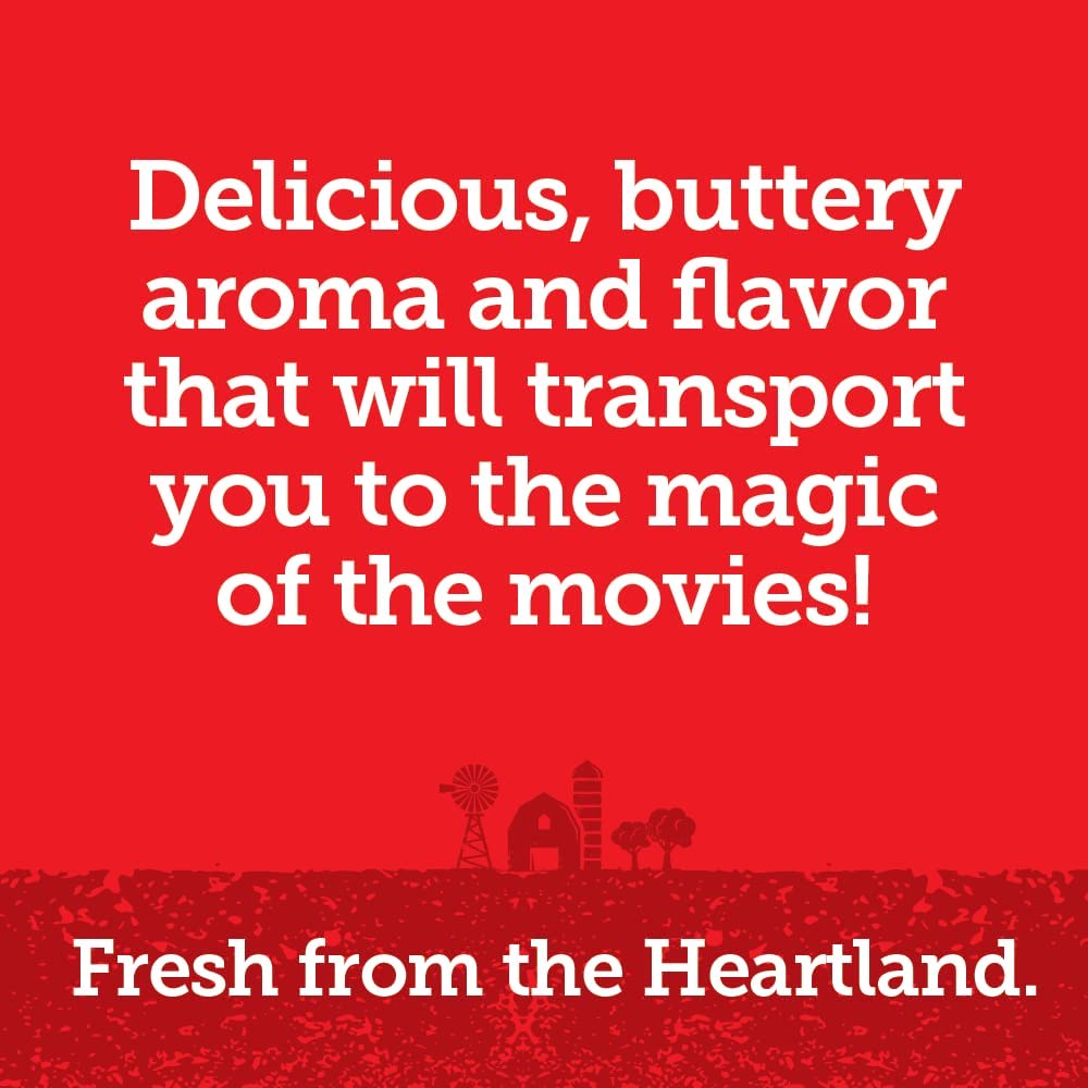 Popcorn Indiana Movie Theater Butter USA-made label packaging