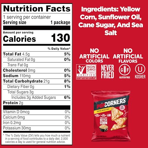 PopCorners Kettle Corn crunch on-the-go perfect for quick energy between tasks