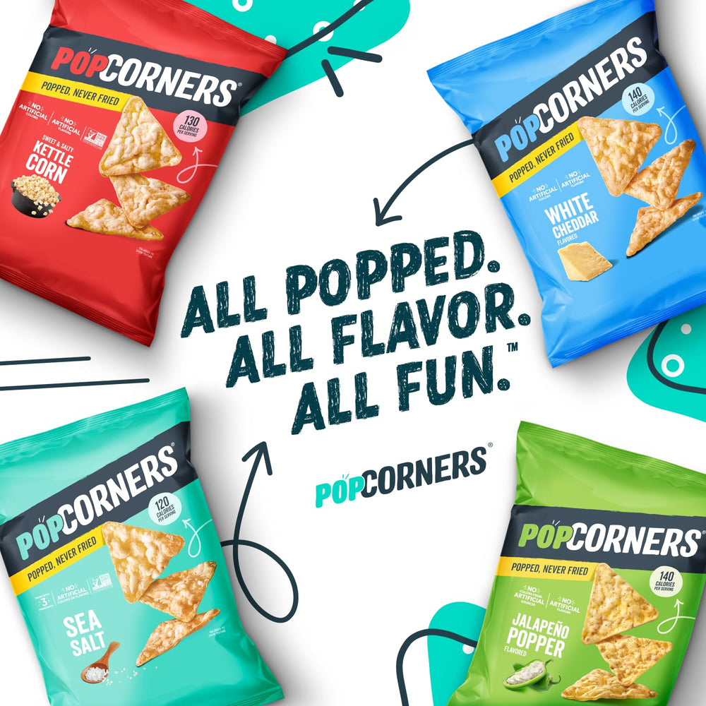 PopCorners Packaging may vary illustration, different bags but same kettle corn flavor