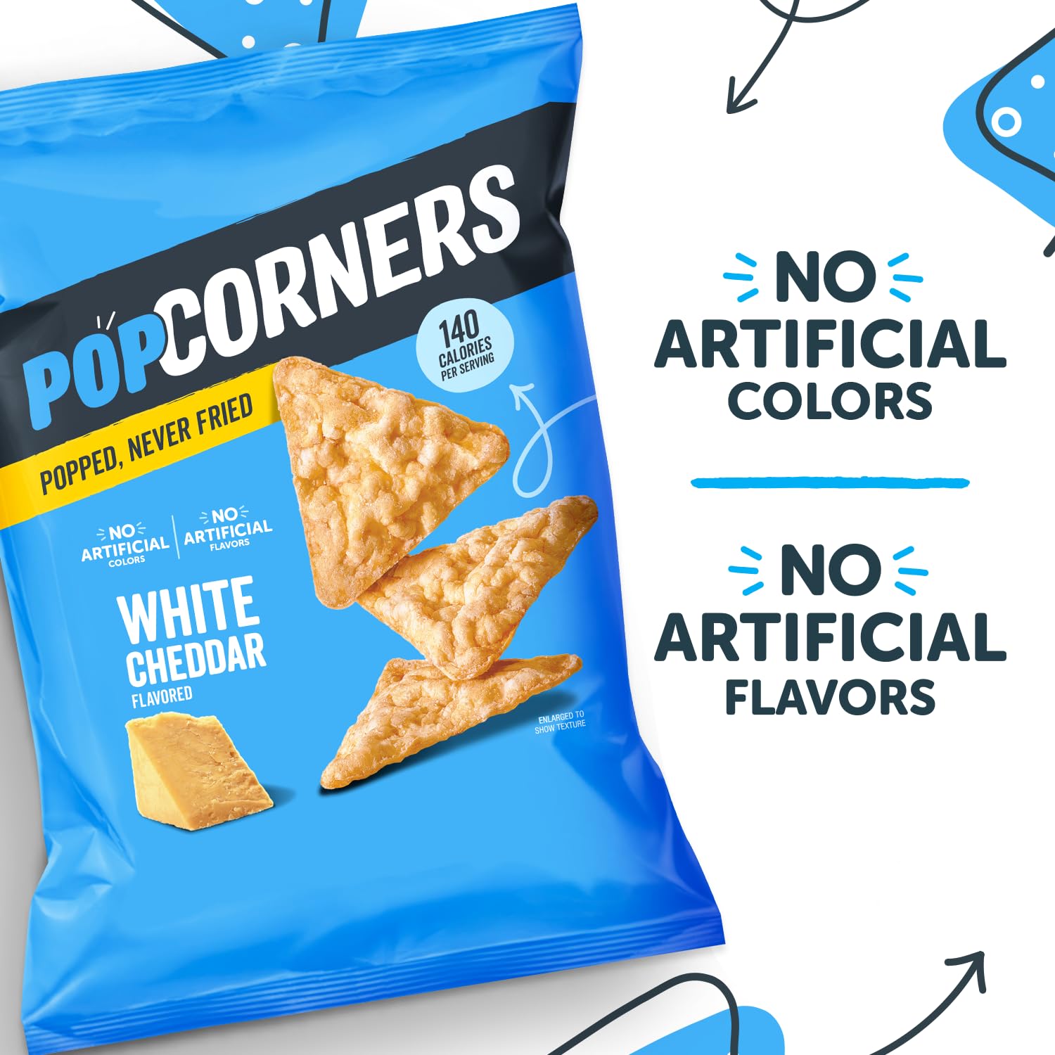 PopCorners White Cheddar on-the-go snack idea for kids lunches.