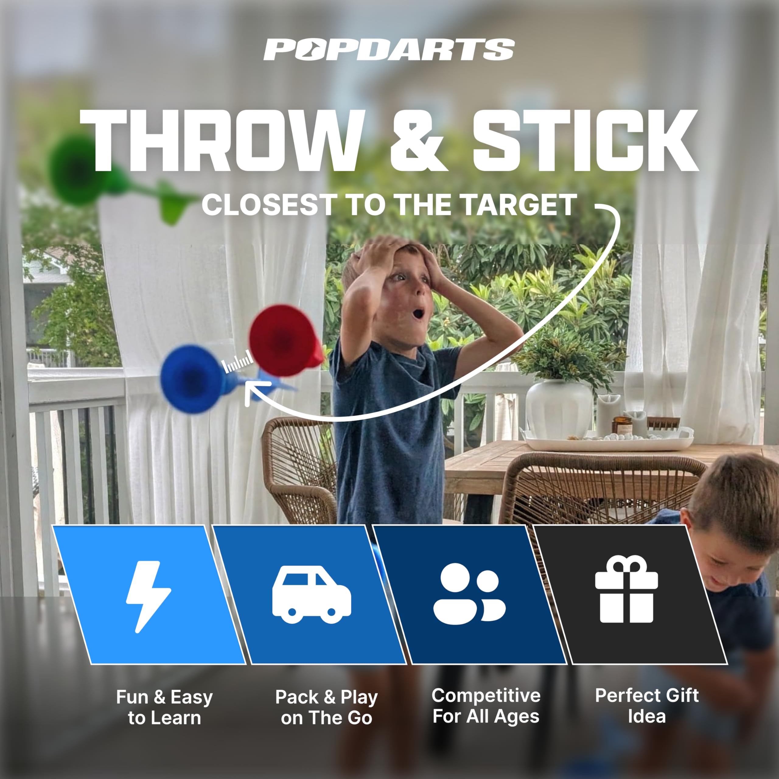Popdarts Rookie Target Marker highlights the scoring area for confident throws.