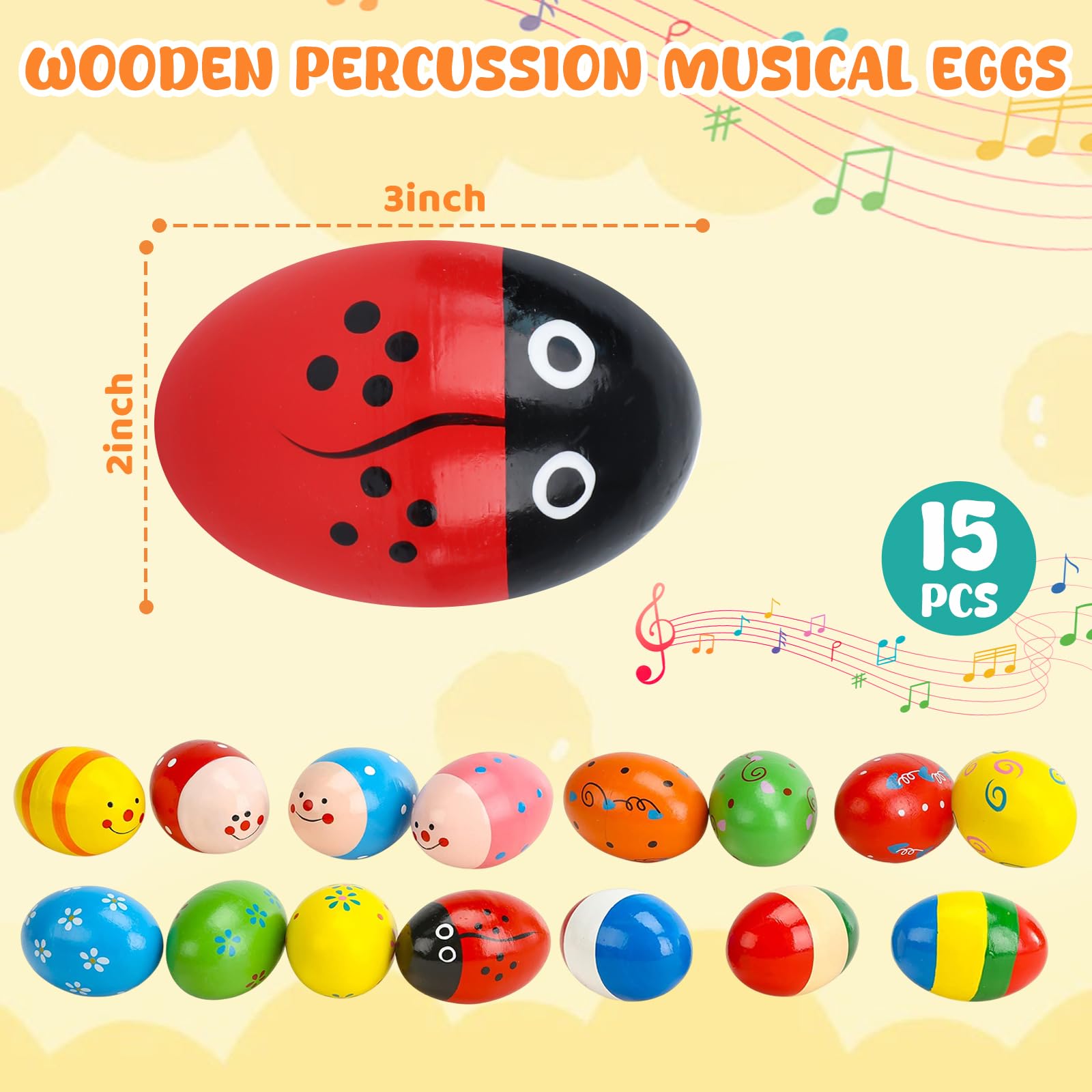POPLAY durable drop-resistant wooden shakers designed for active little percussionists.