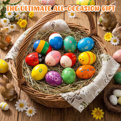 POPLAY egg shaker in small hand highlights easy grip for toddlers and beginners.