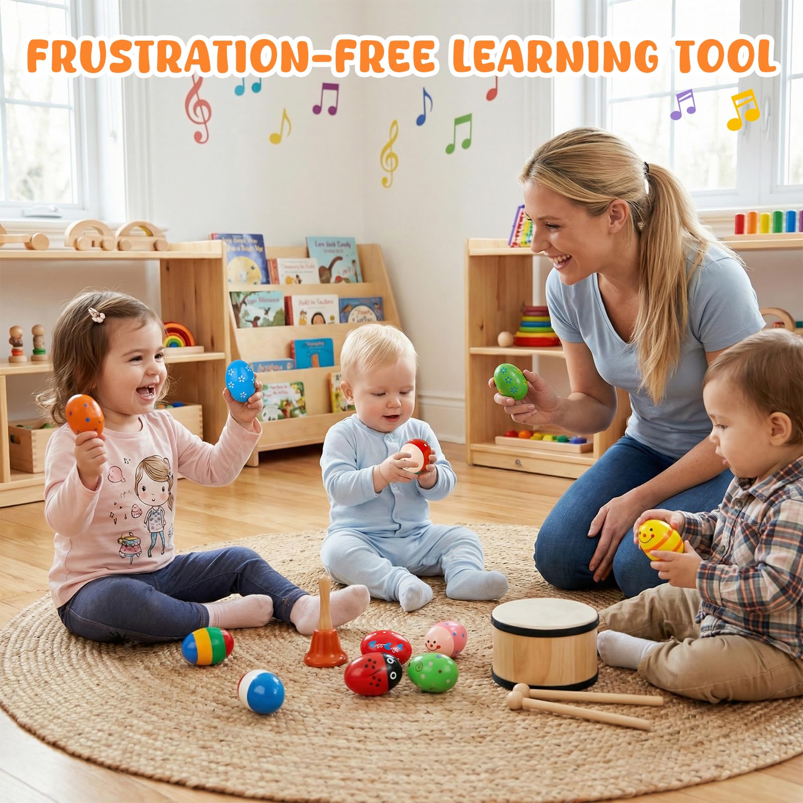 POPLAY Montessori-inspired play enhances focus and cross-body movement through gentle percussion.
