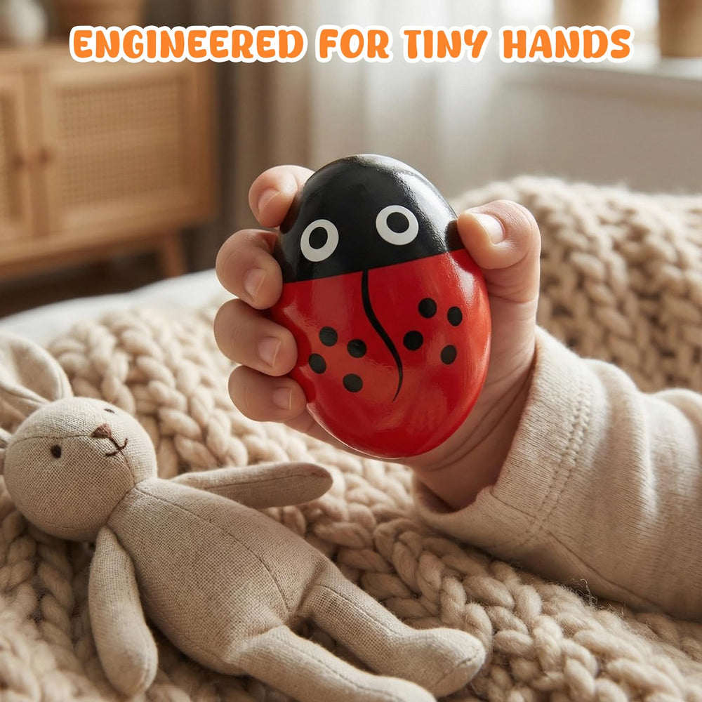 POPLAY Montessori-inspired shakers foster cross-body movement and auditory feedback in learning.