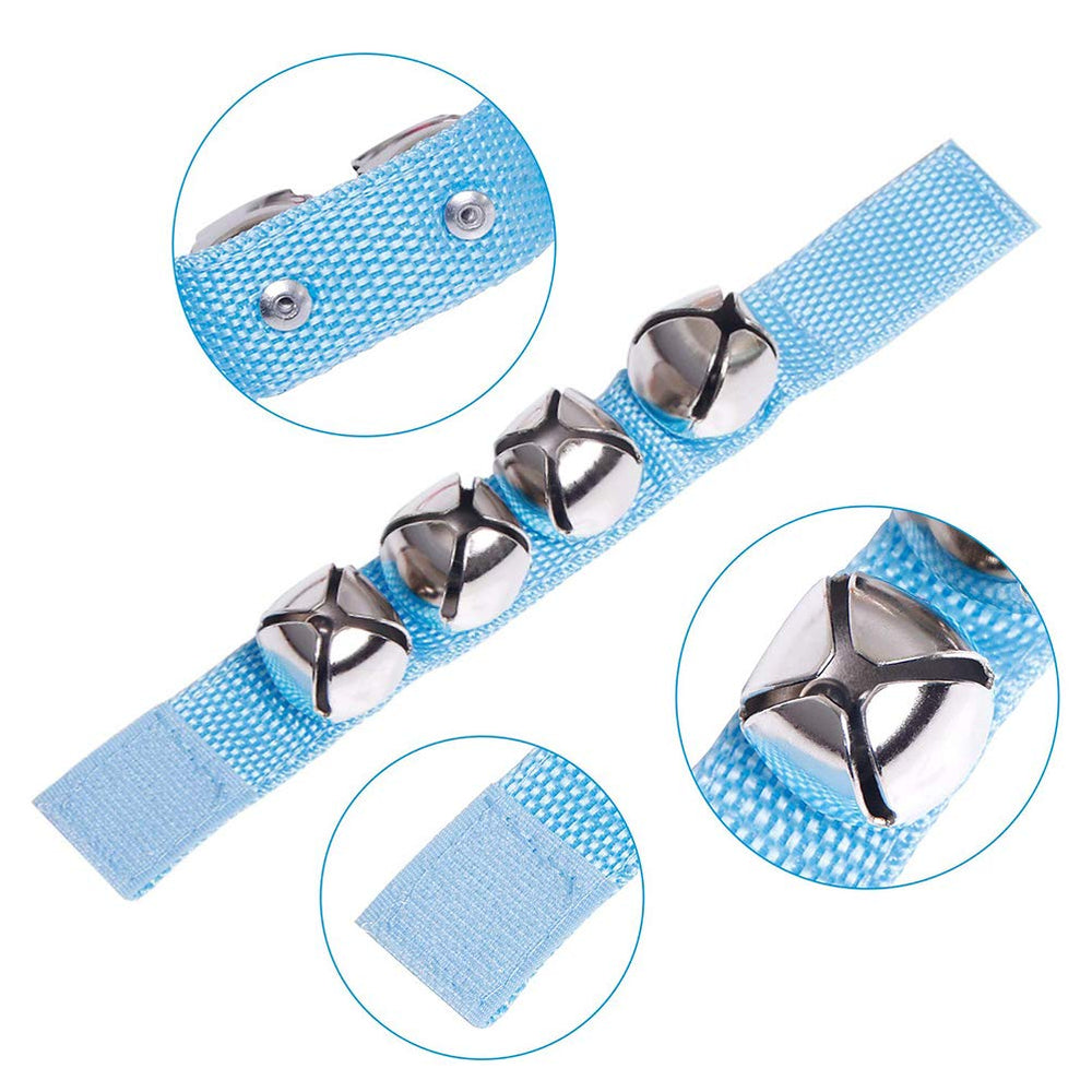 POPLAY nylon strap with touch fastener keeps bells secure.