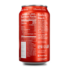 Poppi Classic Cola sparkling can pour with crisp aroma and natural caffeine