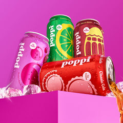 Poppi Classics Classic Cola can offers smooth taste with prebiotic fiber.