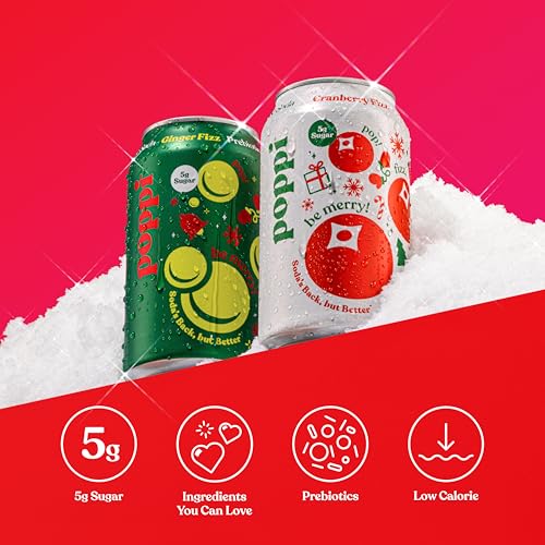 Poppi Cranberry Fizz can; refreshing after a meal