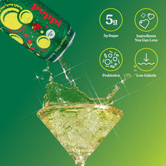 Poppi Holiday Ginger Fizz 12-pack display, ideal for sharing at gatherings.