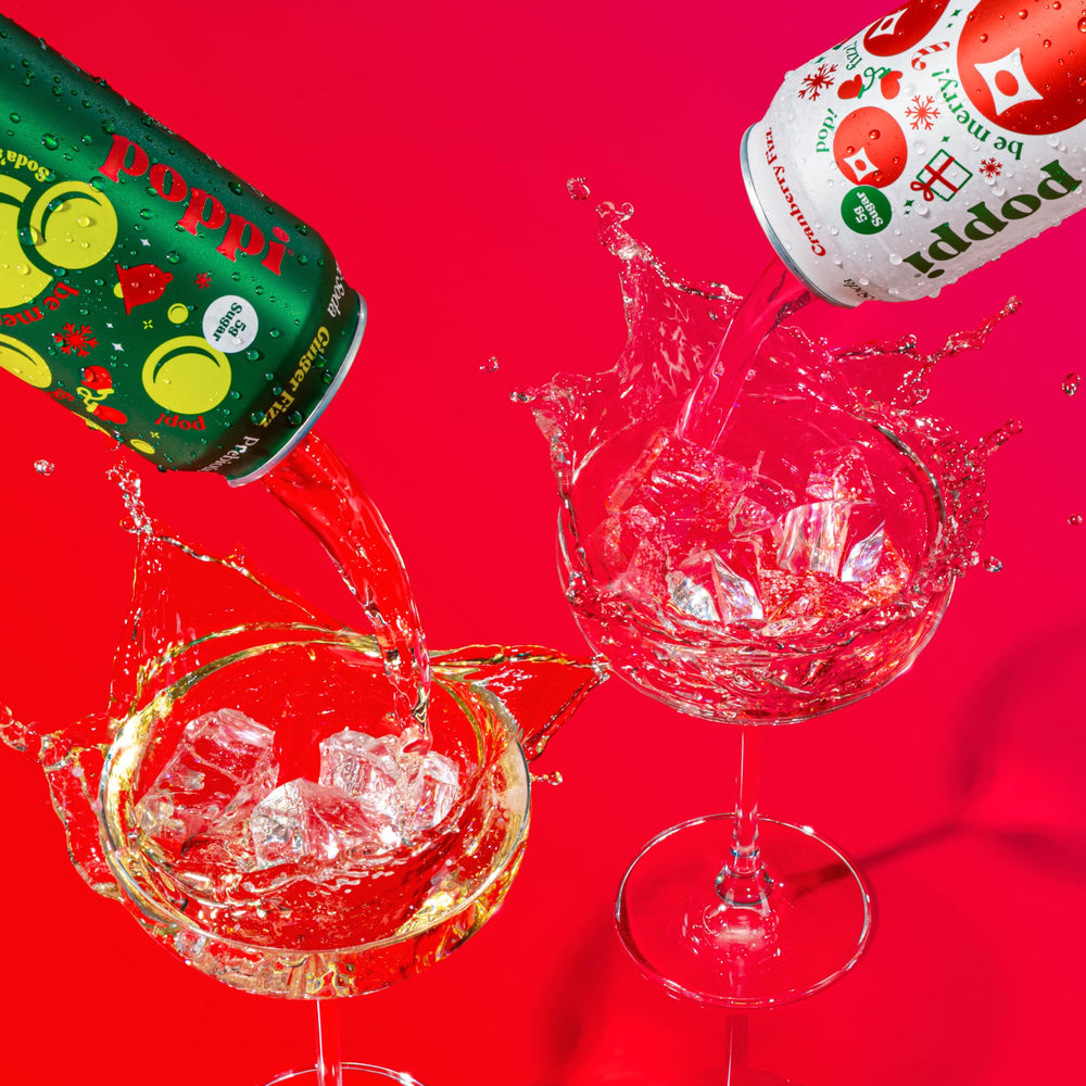 Poppi Label close-up; clean branding and natural ingredients