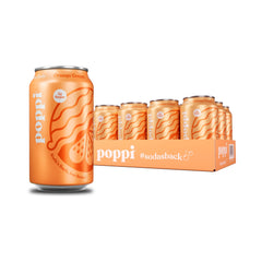 Poppi Orange Cream sparkling soda bottle with vibrant label for a refreshing sip