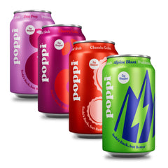 Poppi Sparkling Classic Cola bottle, inviting prebiotic soda with crisp flavor.