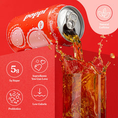 Poppi Sparkling Doc Pop bottle, bold flavor and prebiotic fusion.