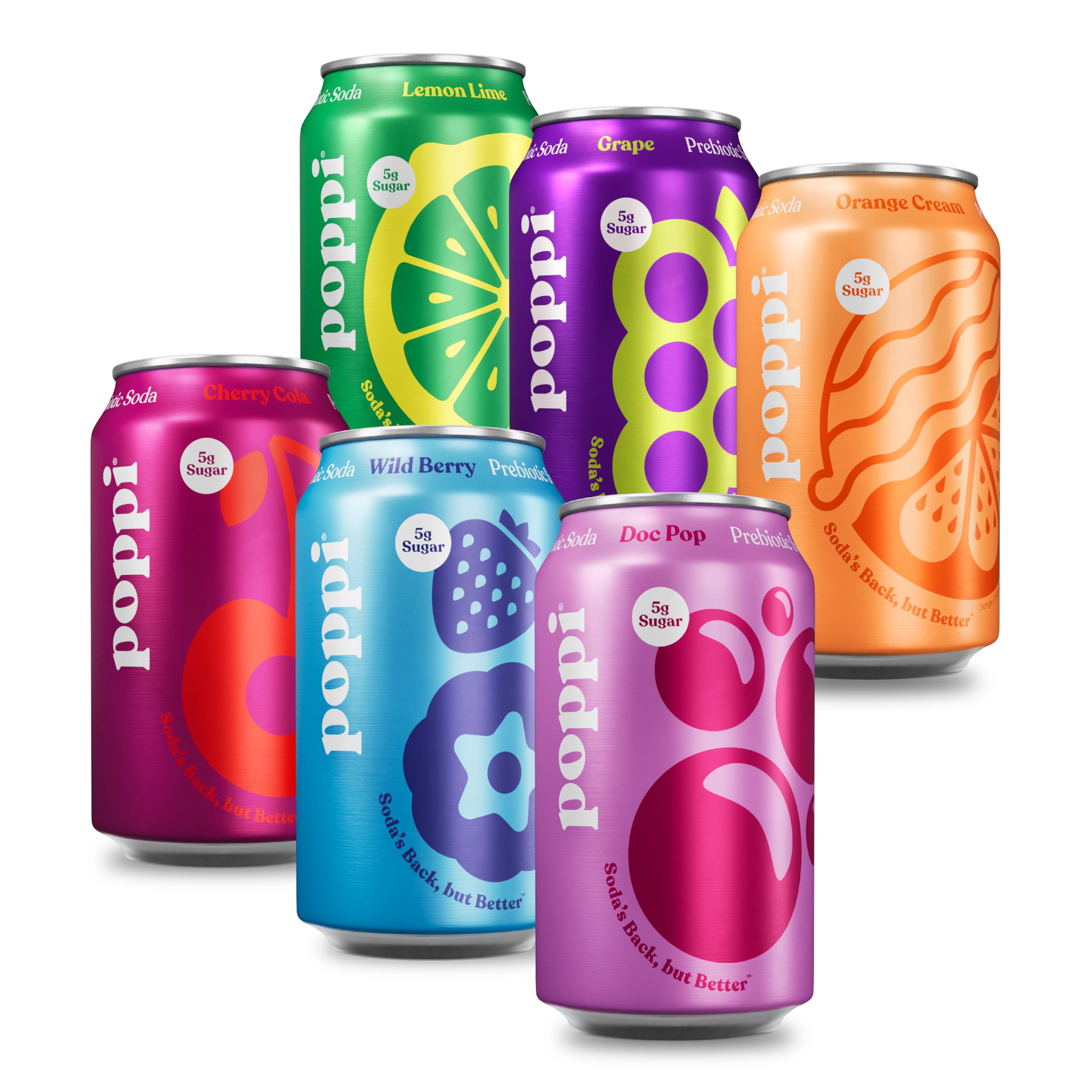 Poppi Sparkling Prebiotic Soda can with apple cider vinegar for refreshment