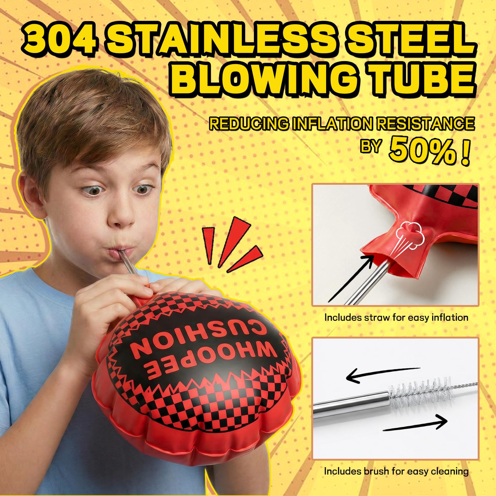 POPPLAY cushion with reinforced seams ensures durable prank sessions.