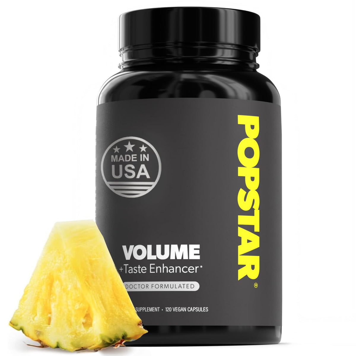 POPSTAR Labs Semen Volume Booster bottle front view with a vegan organic formula