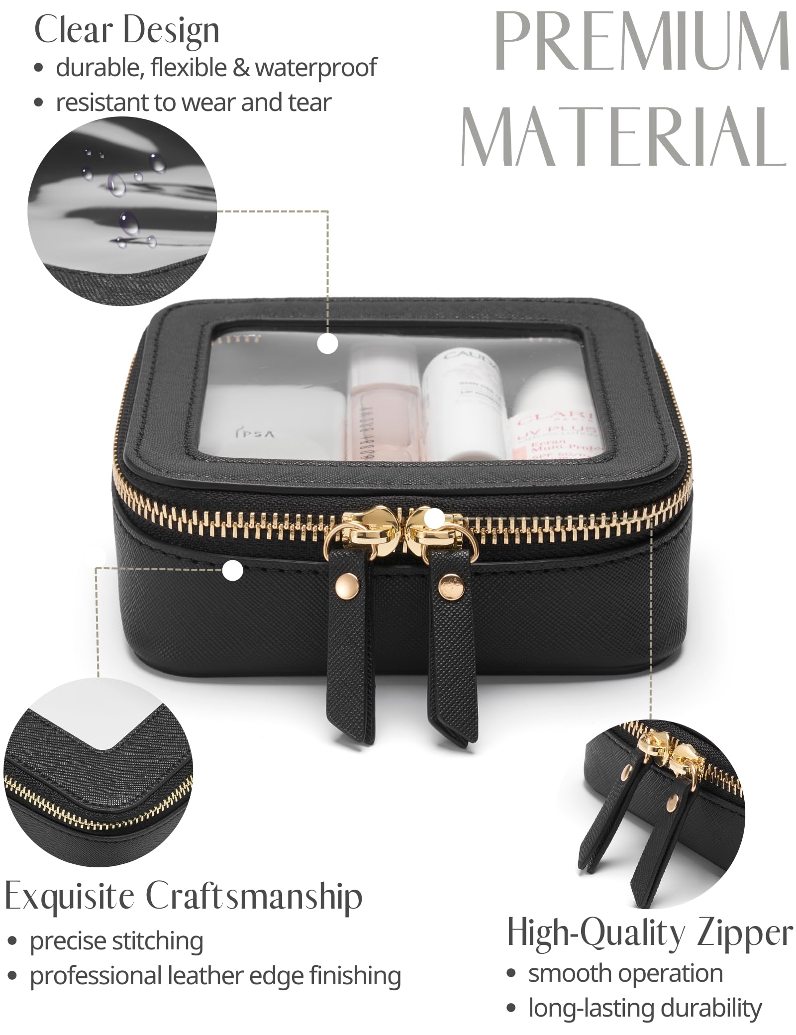 Popvibe clear TPU exterior for fast visibility and organization on the go.
