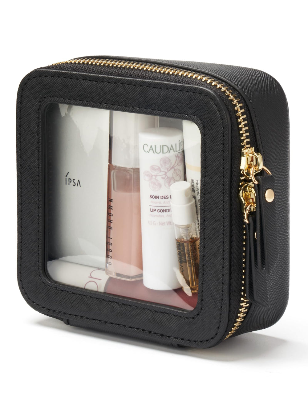 Popvibe mini clear makeup bag with zipper for quick access to essentials.