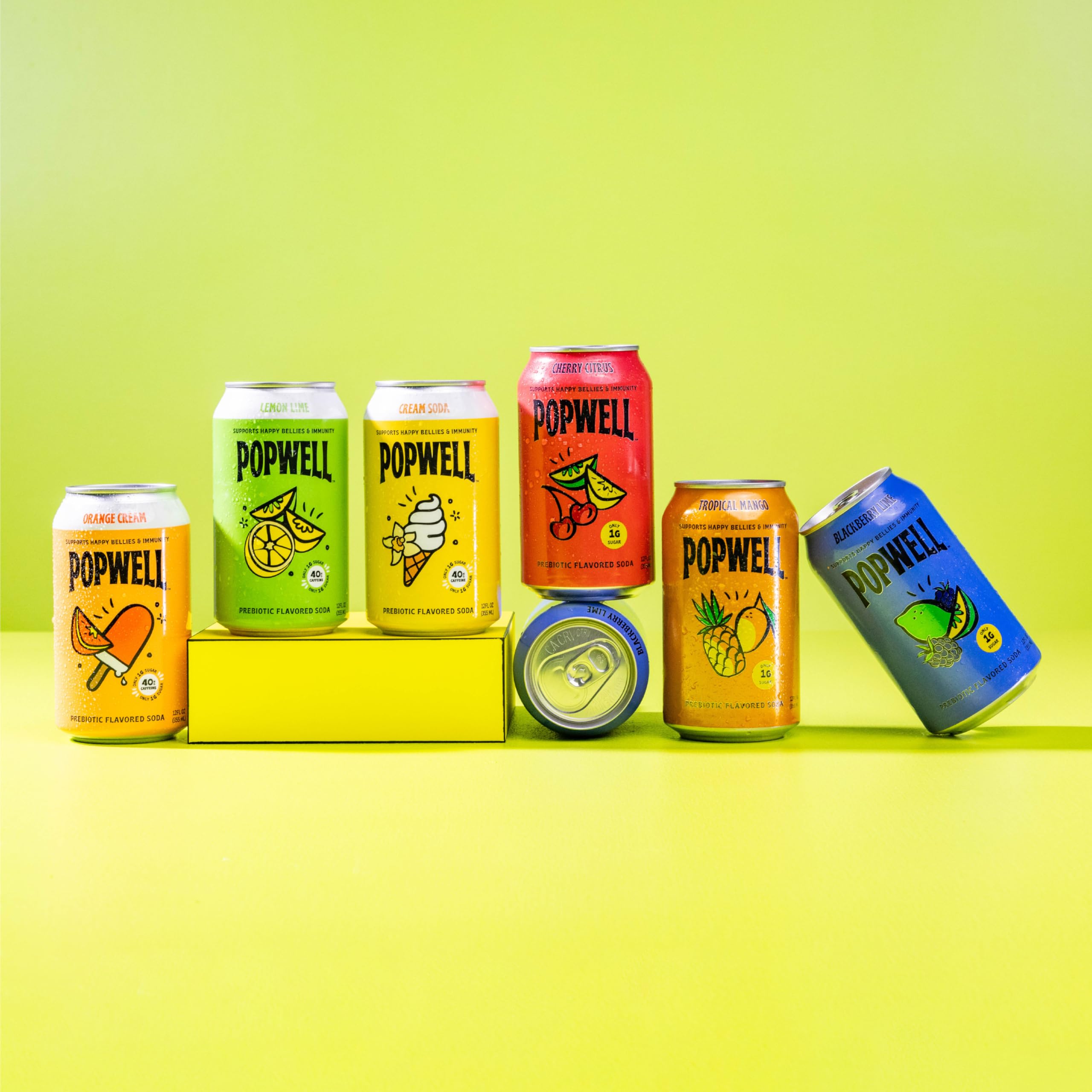 Popwell Tropical Mango glass, iced and ready for a picnic or lunch break