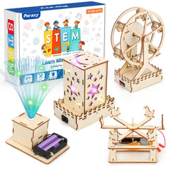 Poraxy 4-in-1 stem kit ferris wheel model helps develop fine motor skills and problem-solving