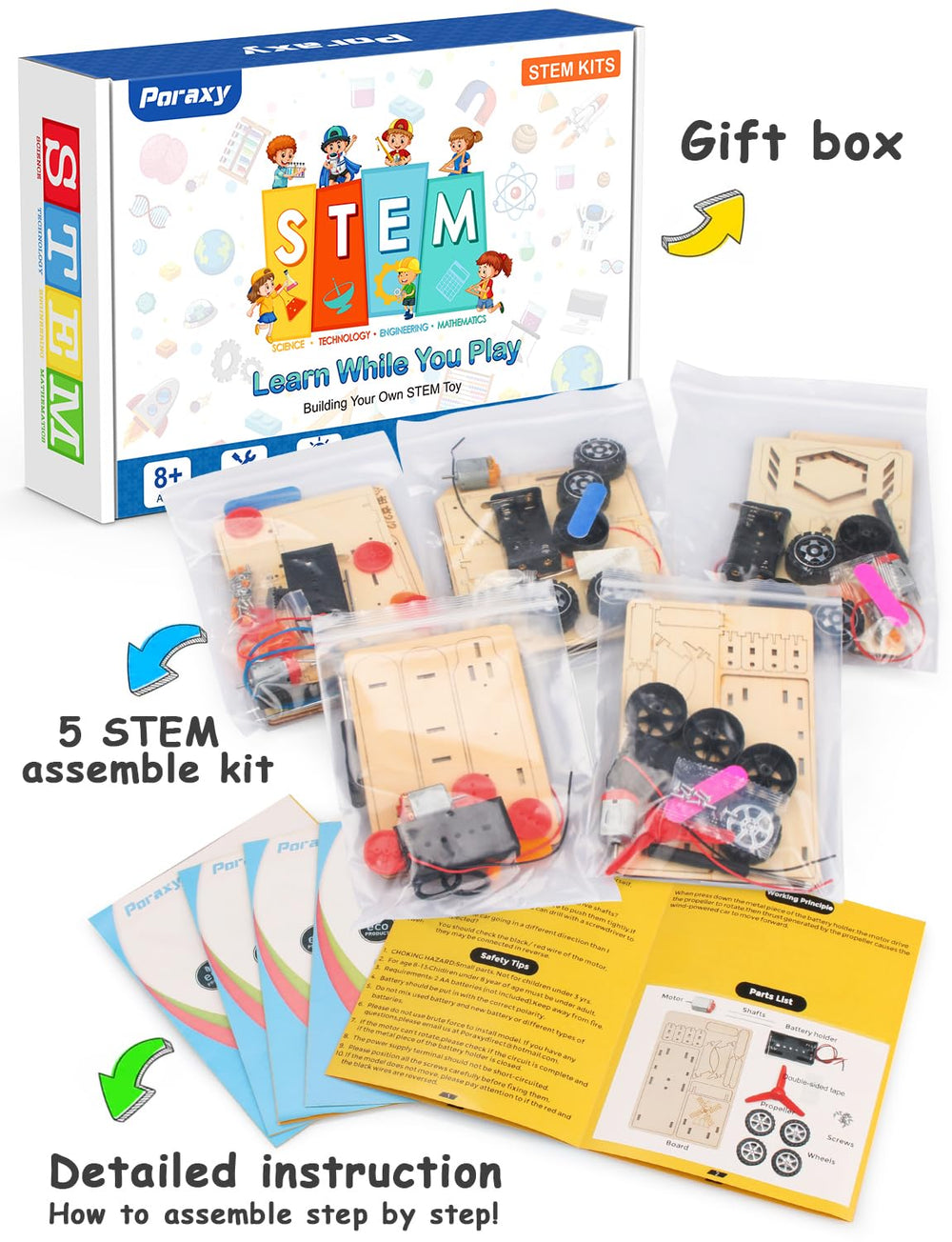 Poraxy birthday gift stem toy for curious minds